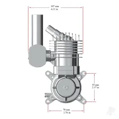 Stinger Engines 35cc Petrol 2-Stroke Single Cylinder Side Exhaust Engine
