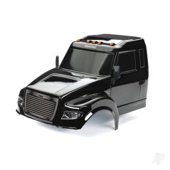 Traxxas Body, TRX-6 Ultimate RC Hauler, black (painted, decals applied) (includes headlights, roof lights, & side mirrors)