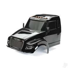 Traxxas Body, TRX-6 Ultimate RC Hauler, black (painted, decals applied) (includes headlights, roof lights, & side mirrors)
