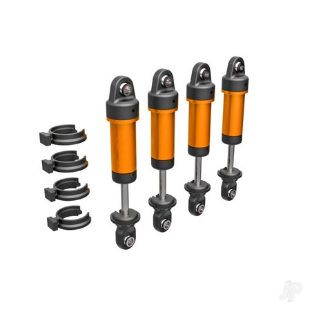 Traxxas Shocks, GTM, 6061-T6 aluminium (orange-anodised) (fully assembled w/o springs) (4)