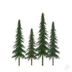 JTT Econo Spruce, 2in to 4in, N-Scale, (36 per pack)