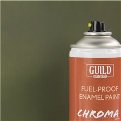 Guild Lane Chroma Enamel Fuelproof Paint Matt Olive Drab (400ml Aerosol)