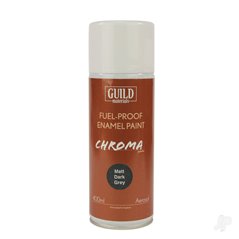 Guild Lane Chroma Enamel Fuelproof Paint Matt Dark Grey (400ml Aerosol)