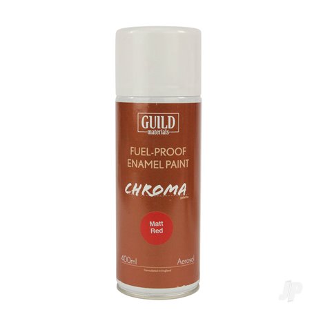 Guild Lane Chroma Enamel Fuelproof Paint Matt Red (400ml Aerosol)