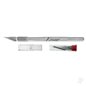 Excel K1 Knife, Light Duty Round Aluminium with Safety Cap, 5x 11 Blades (Carded)