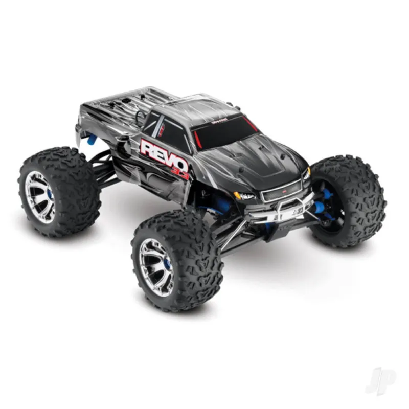 Traxxas Silver Revo 3.3 1:10 4WD RTR Nitro Monster Truck (+ TQi 3-ch wireless, TSM, TRX3.3, DC charger)
