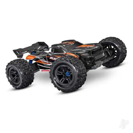 Traxxas Orange, Sledge 1:8 4WD Brushless Electric Monster Truck (+ TQi 2-ch, TSM, VXL-6S)