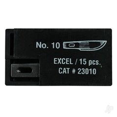 Excel 10 Curved Edge Blade, Shank 0.25" (0.58 cm) (5 pcs) (Carded)
