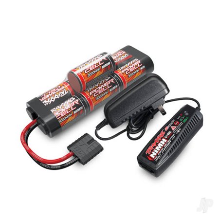 Traxxas Completer Pack with 1x 2A AC NiMH Charger & 1x NiMH 8.4V 3000mAh Hump iD Battery