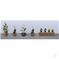 JTT Assorted Potted Flower Plants 4, O-Scale, (6 pack)
