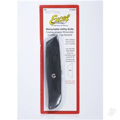 Excel K9 Metal Utility Knife, Retractable (3x Blades) (Carded)