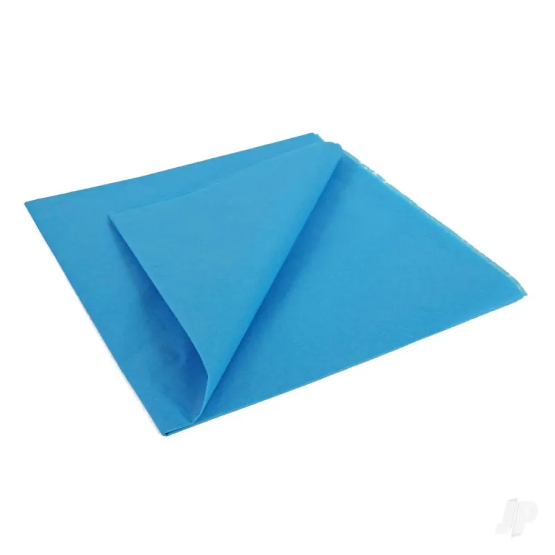 JP Mediterranean Blue Lightweight Tissue Covering Paper, 50x76cm, (5 Sheets)