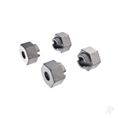 Traxxas Wheel hubs, 7mm hex (steel) (4)/ axle pins (4)