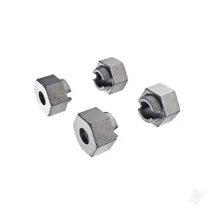 Traxxas Wheel hubs, 7mm hex (steel) (4)/ axle pins (4)