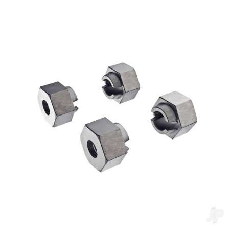 Traxxas Wheel hubs, 7mm hex (steel) (4)/ axle pins (4)