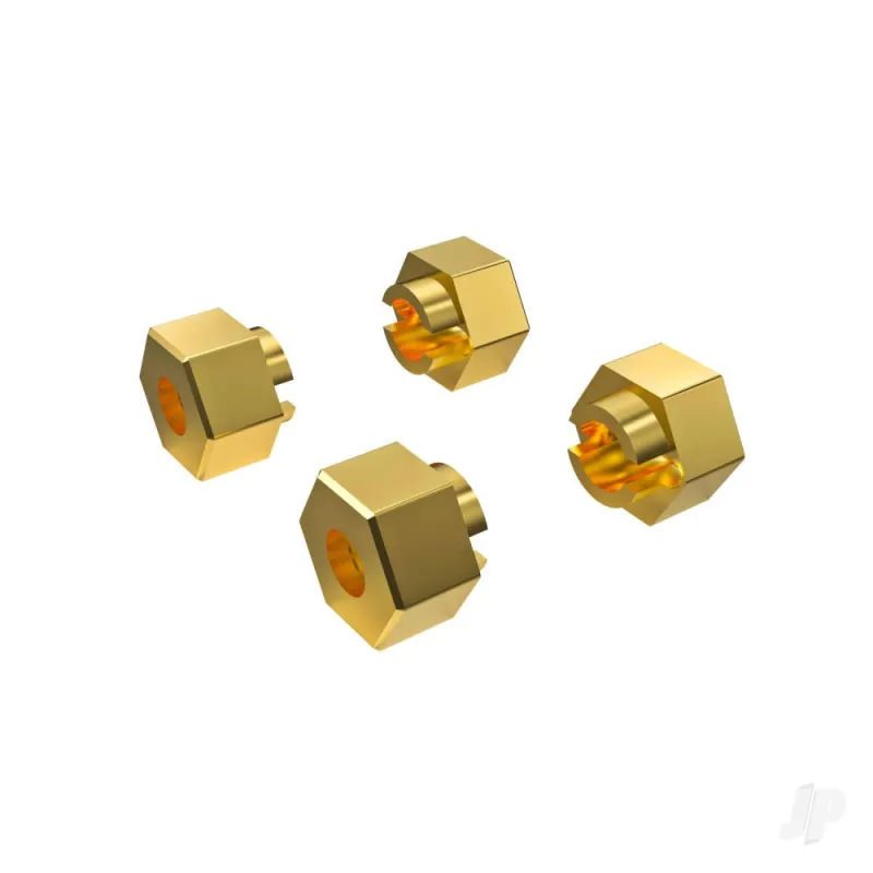 Traxxas Wheel hubs, 7mm hex (4)/ axle pins (4)