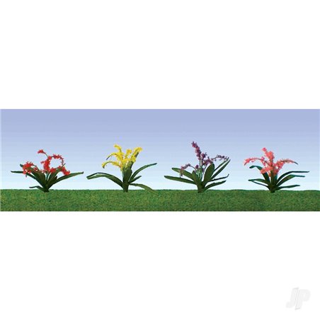 JTT Flower Plants Assorted, 3/8in, HO-Scale, (30 per pack)