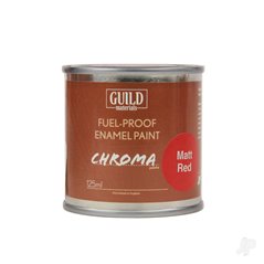 Guild Lane Chroma Enamel Fuelproof Paint Matt Red (125ml Tin)