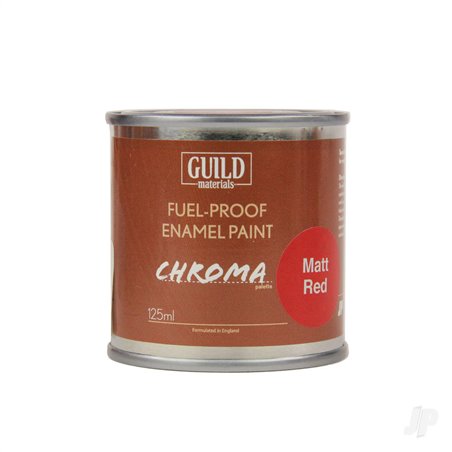 Guild Lane Chroma Enamel Fuelproof Paint Matt Red (125ml Tin)