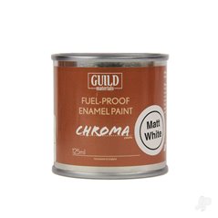 Guild Lane Chroma Enamel Fuelproof Paint Matt White (125ml Tin)