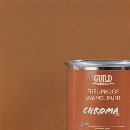 Guild Lane Chroma Enamel Fuelproof Paint Matt Dark Earth (125ml Tin)