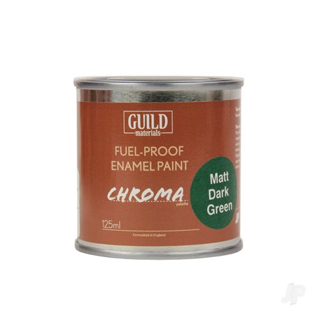 Guild Lane Chroma Enamel Fuelproof Paint Matt Dark Green (125ml Tin)