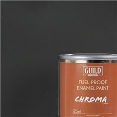 Guild Lane Chroma Enamel Fuelproof Paint Matt Black (125ml Tin)