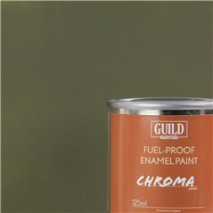 Guild Lane Chroma Enamel Fuelproof Paint Matt Olive Drab (125ml Tin)