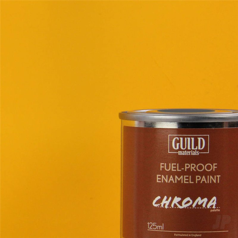 Guild Lane Chroma Enamel Fuelproof Paint Matt Cub Yellow (125ml Tin)