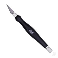 Excel K26 Contoured Rubberized Grip Knife, Black