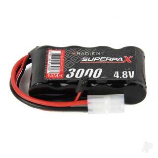 Radient NiMH 4.8V 3000mAh SC Flat, Rx, TAM / JR