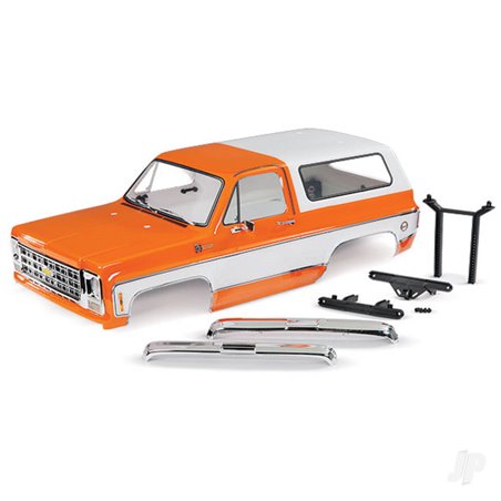 Traxxas Body, Chevrolet Blazer (1979), complete (orange) (includes grille, side mirrors, door handles, windshield wipers, Front 