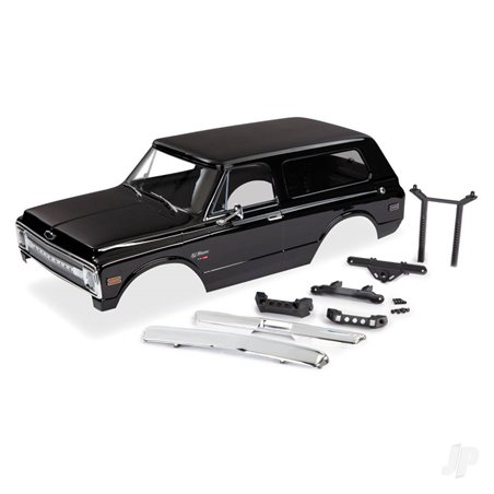 Traxxas Body, Chevrolet Blazer (1969), complete (black) (includes grill, side mirrors, door handles, windshield wipers, Front & 