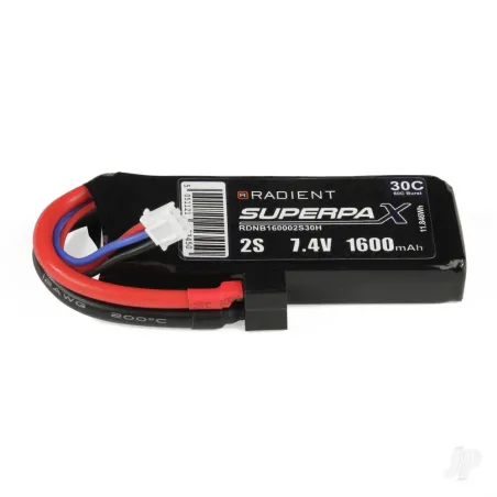 Radient LiPo 2S 1600mAh 7.4V 30C Deans (HCT)