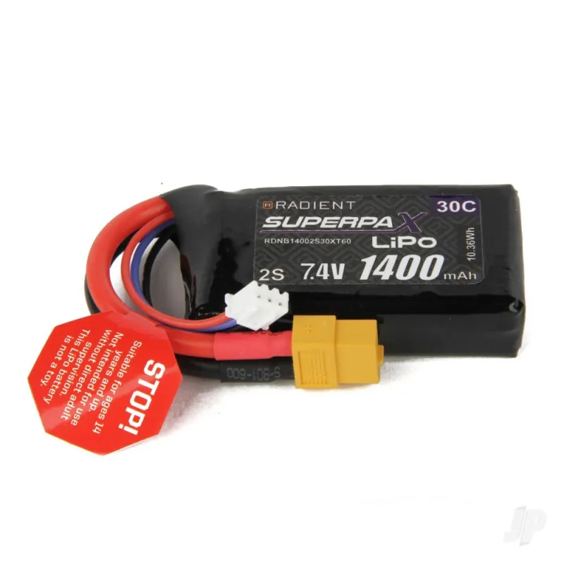 Radient LiPo 2S 1400mAh 7.4V 30C XT60
