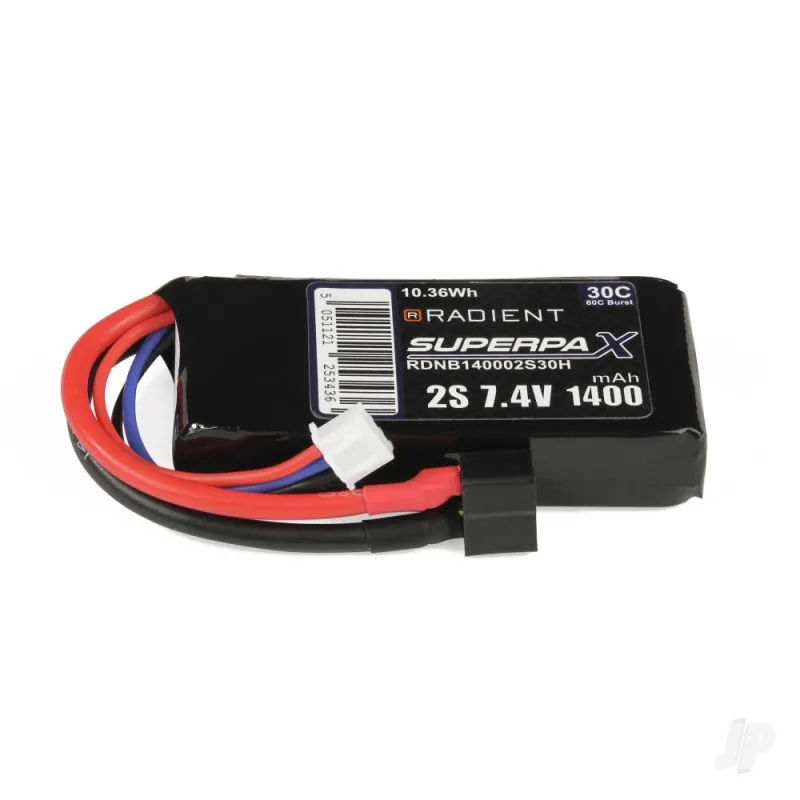 Radient LiPo 2S 1400mAh 7.4V 30C Deans (HCT)