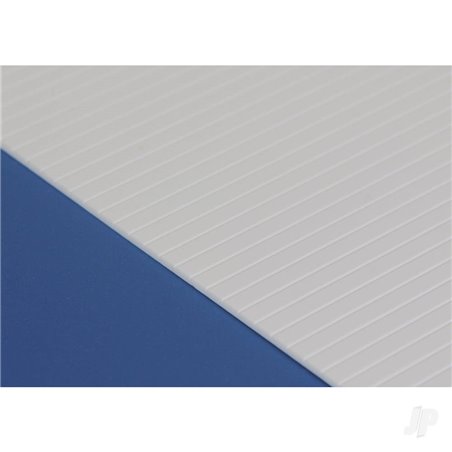 Evergreen 6x12in (15x30cm) V-Groove Siding Sheet .040in (1.0mm) Thick .125in Spacing (1 sheet per pack)