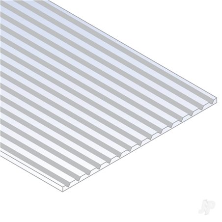 Evergreen 6x12in (15x30cm) V-Groove Siding Sheet .040in (1.0mm) Thick .125in Spacing (1 sheet per pack)