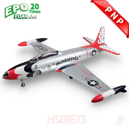 HSD Jets T-33 8kg Turbine Foam Jet, Thunderbirds (PNP, no turbine) XT60
