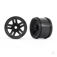 Traxxas Wheels, 3.8in (black) (2) (17mm splined)