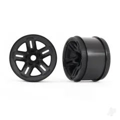 Traxxas Wheels, 3.8in (black) (2) (17mm splined)