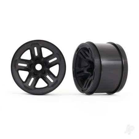 Traxxas Wheels, 3.8in (black) (2) (17mm splined)