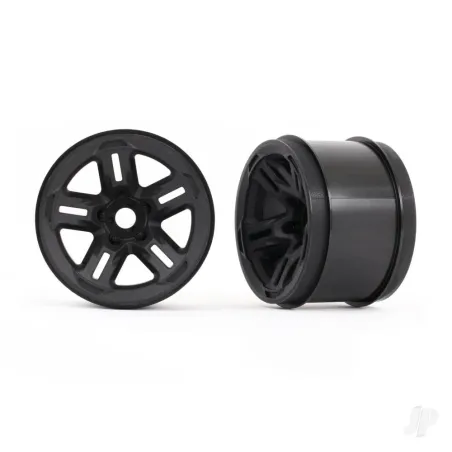Traxxas Wheels, 3.8in (black) (2) (17mm splined)