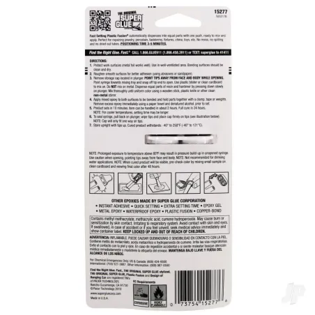 Super Glue 10 Minute Fast Setting Plastic Fusion (1oz, 28.3g)