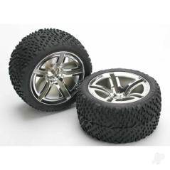 Traxxas Twin-Spoke Tyres and Wheels (Pair)
