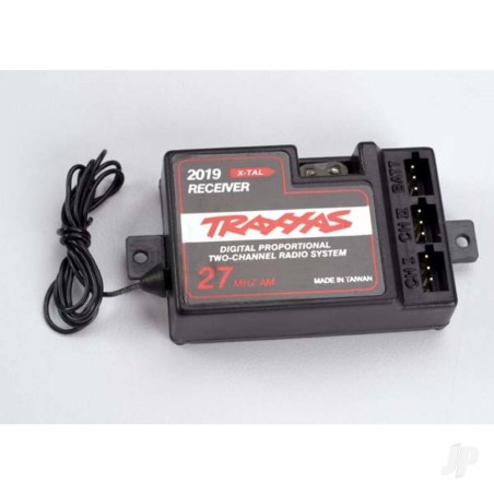 Traxxas Receiver, 2-channel 27MHz, with out BEC (for use with electronic speed control)