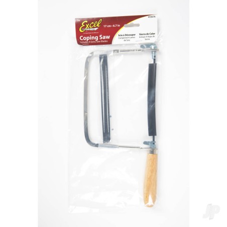 Excel Coping Saw with 4 Extra Blades, 7.0x4.5in (Carded)