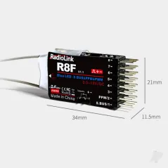 RadioLink R8F 2.4GHz 8-Channel Receiver