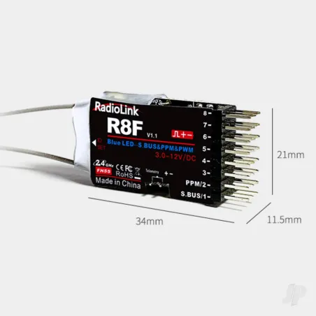 RadioLink R8F 2.4GHz 8-Channel Receiver