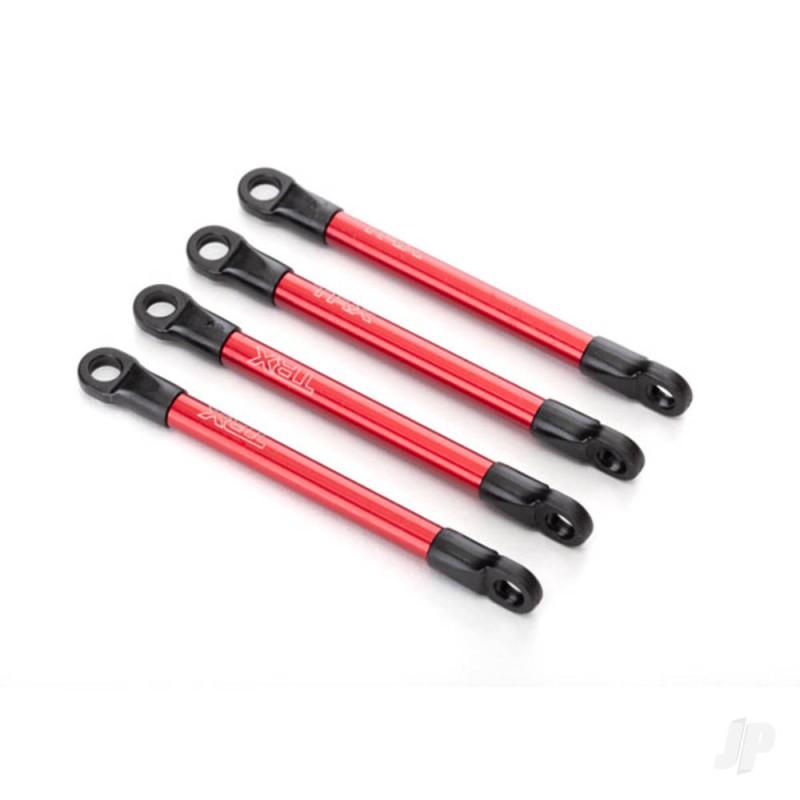 Traxxas Push rods, aluminium (Red-anodised) (4 pcs) (assembled with rod ends)